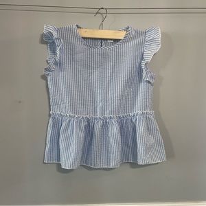 SHEIN Girls Seersucker Blouse